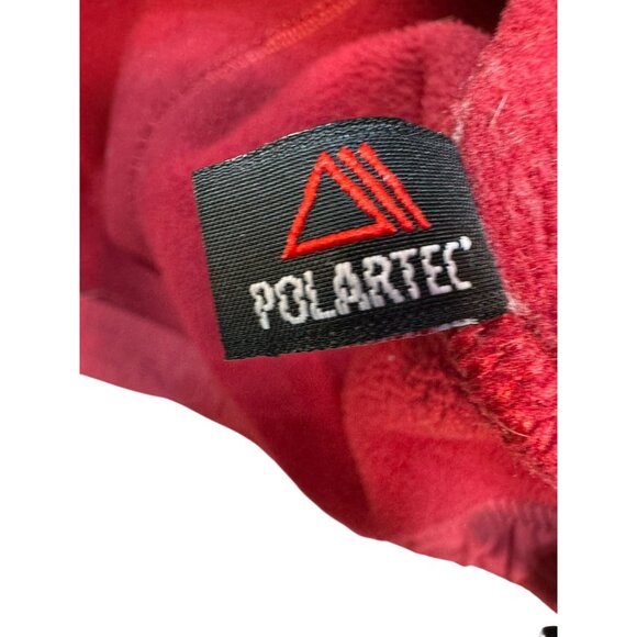 L.L. Bean Womens Polartec Fleece Jacket XL Dark Red Full Zip Heavy - Picture 4 of 12